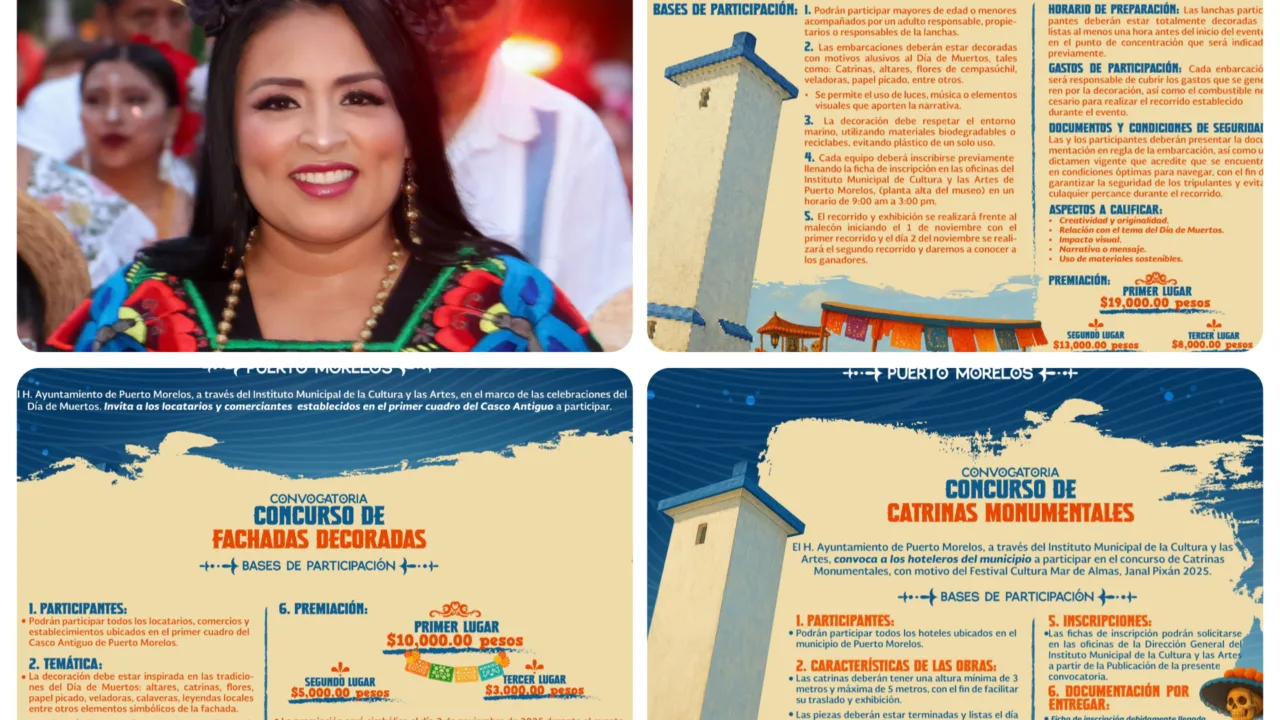 Convoca gobierno de Puerto Morelos a participar en la celebración del Día de Muertos “Mar de almas, tradición que da vida”