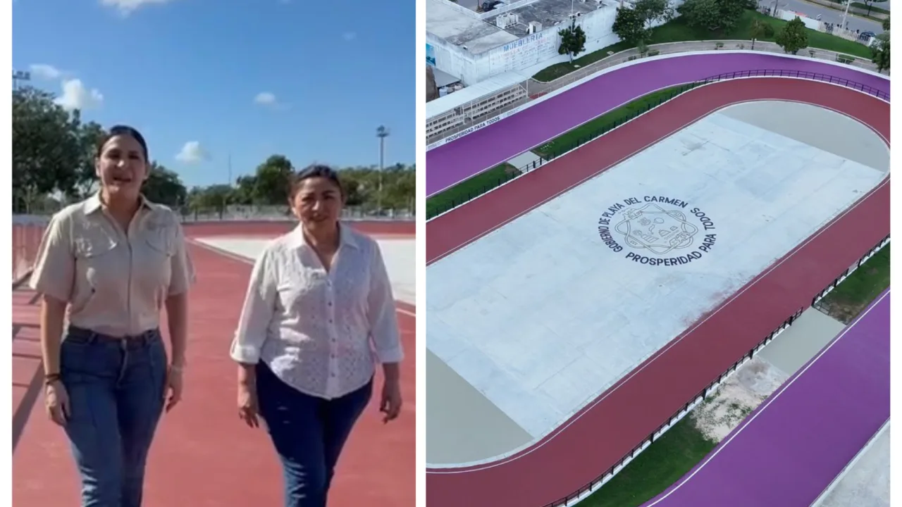 Estefanía Mercado realiza remodelación histórica del patinódromo de Playa del Carmen