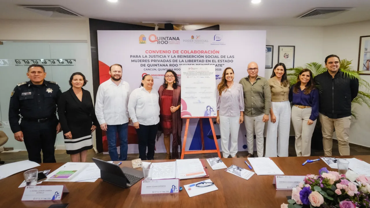 Firma Mara Lezama convenio para fortalecer la justicia y la reinserción social de mujeres privadas de la libertad
