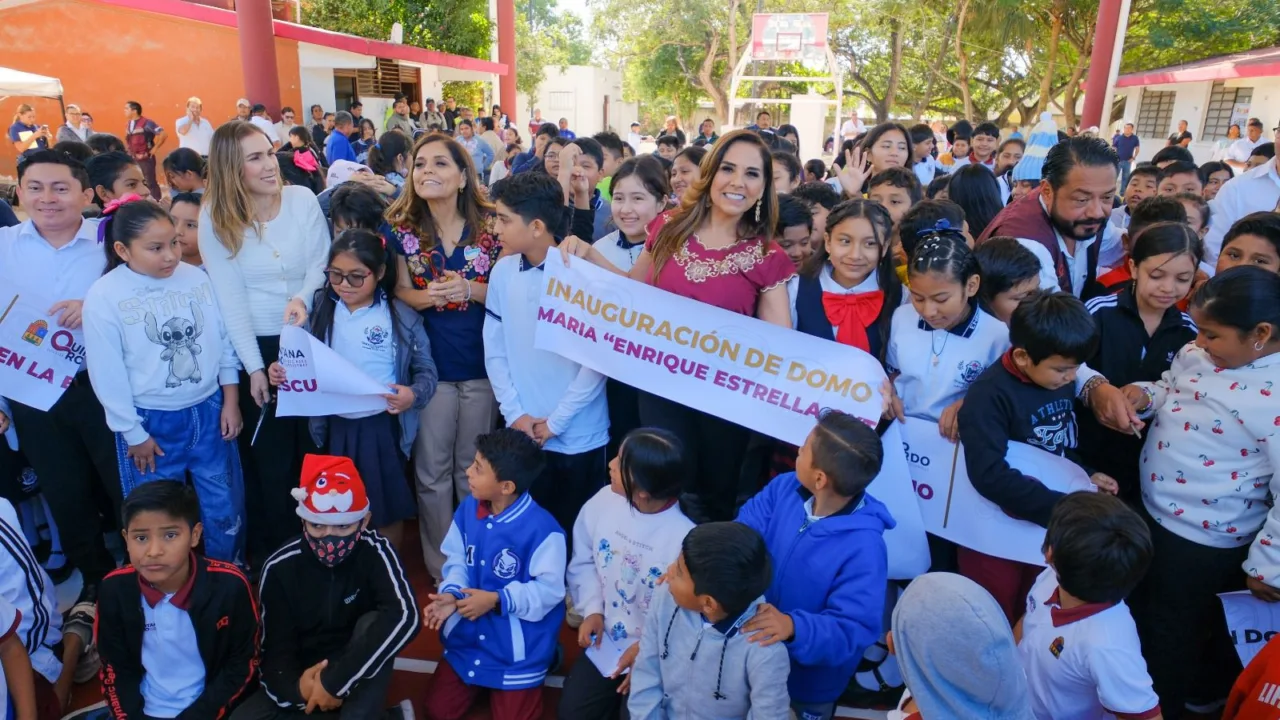 Inaugura Mara Lezama nuevo domo en beneficio de casi mil estudiantes