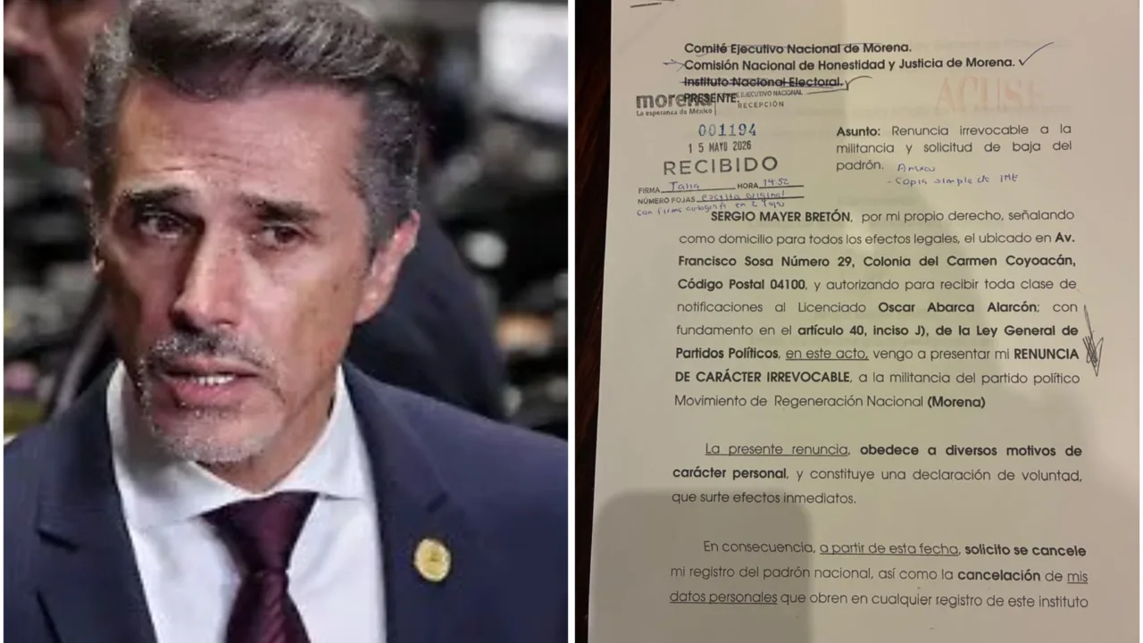 Sergio Mayer deja las filas de Morena