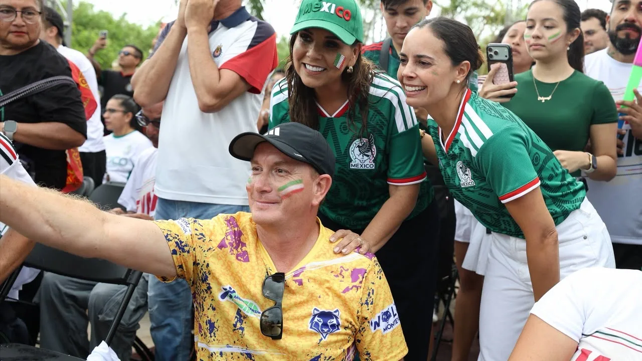 Más de cinco mil asistentes en Malecón Tajamar durante el arranque de la fiesta deportiva y el primer partido de México