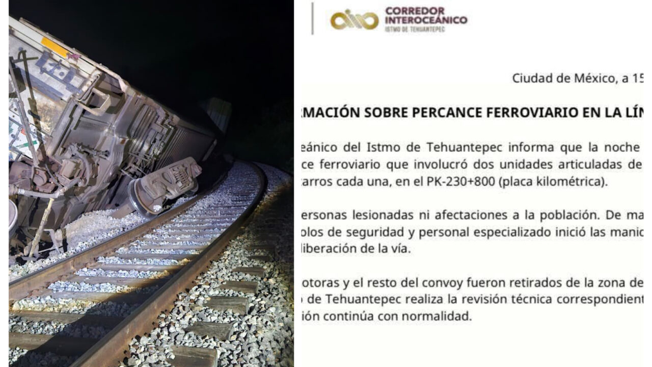 Secretaría de Marina confirma descarrilamiento del Tren Interoceánico