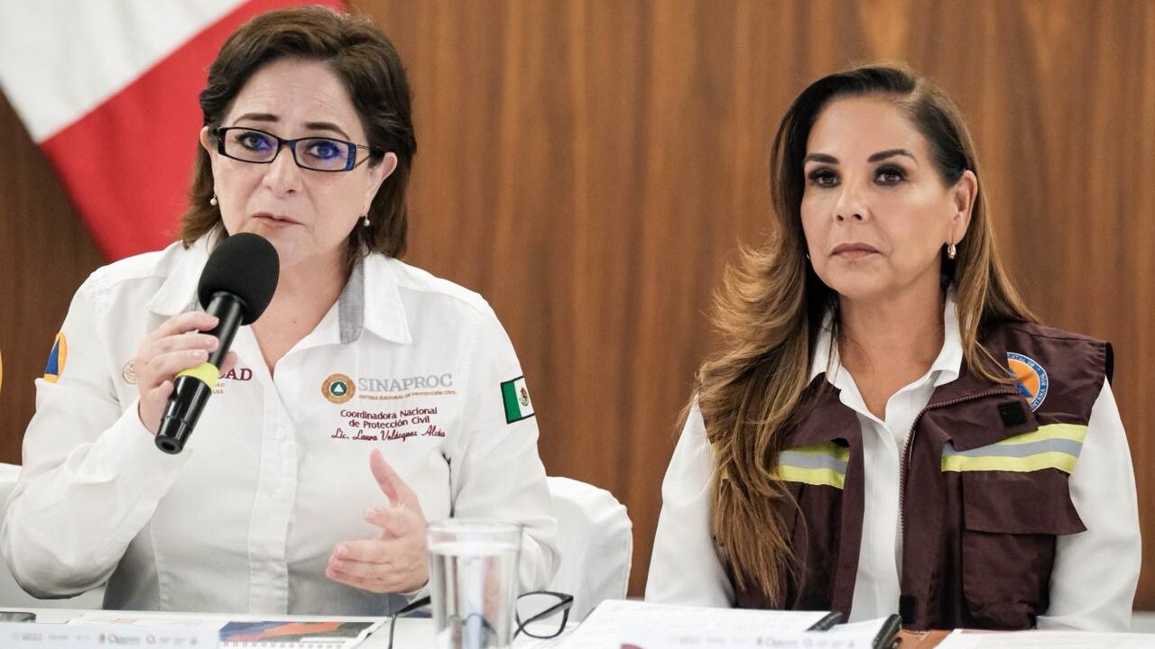 Anuncian Mara Lezama y Laura Velázquez que se trabaja en el Sistema de Alerta para huracanes en Quintana Roo