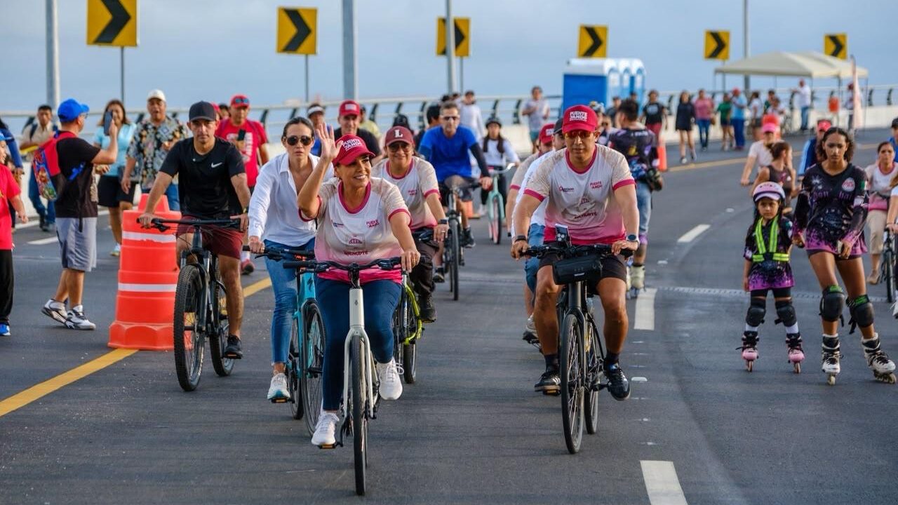 Arranca Mara Lezama PuenteyAndo, en el Puente Nichupté con más de 6 mil asistentes; espacio dominical de convivencia familiar