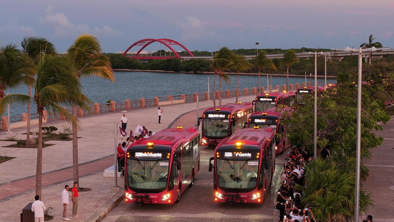 Pone en marcha Mara Lezama ruta 27 del sistema de transporte MOBI y transforma la movilidad en Cancún