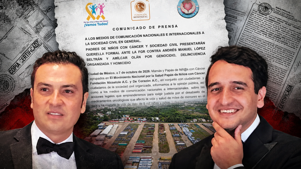 Padres de niños con cáncer anuncian denuncia ante la FGR contra Andy López Beltrán y Amílcar Olán