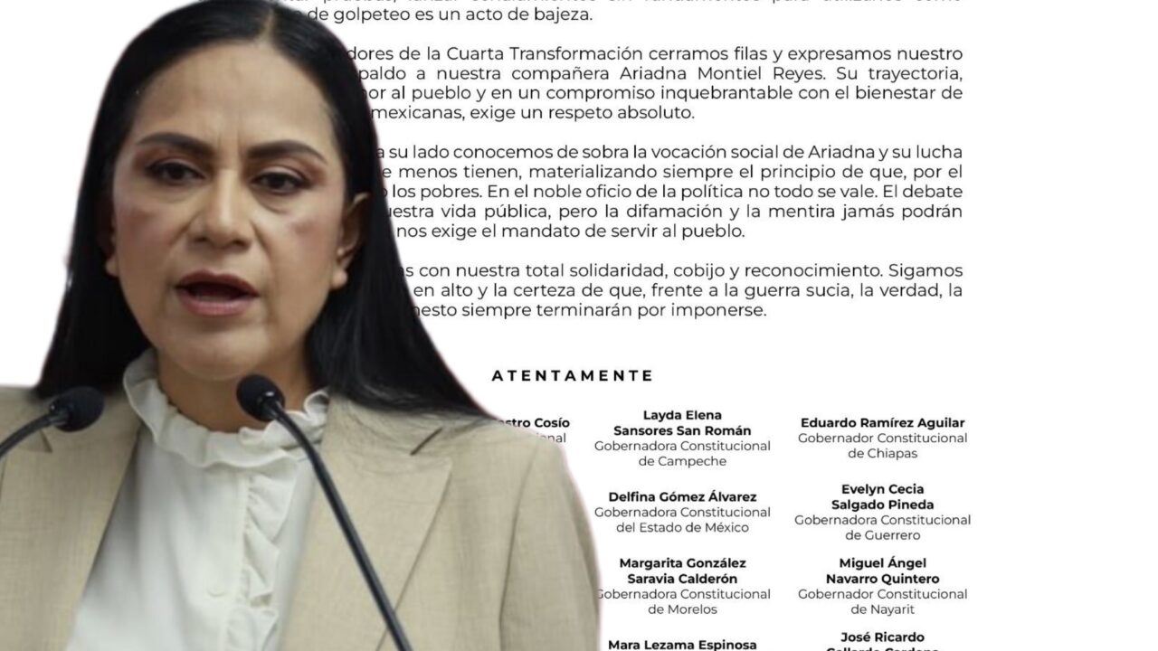 Gobernadores respaldan a Ariadna Montiel tras señalamientos de tener vínculos con el narco